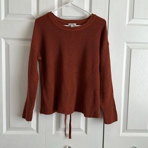 Lucky Brand Tie Back Sweater Burnt Orange (S)